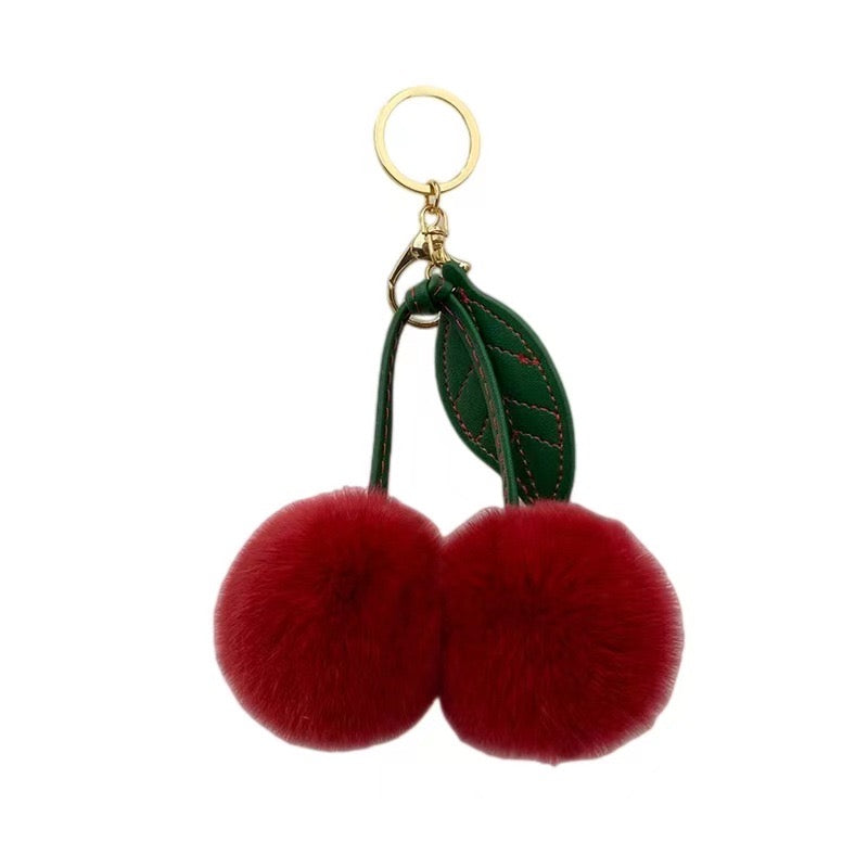Rabbit tail keychain