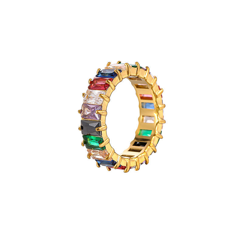 Golden rainbow ring