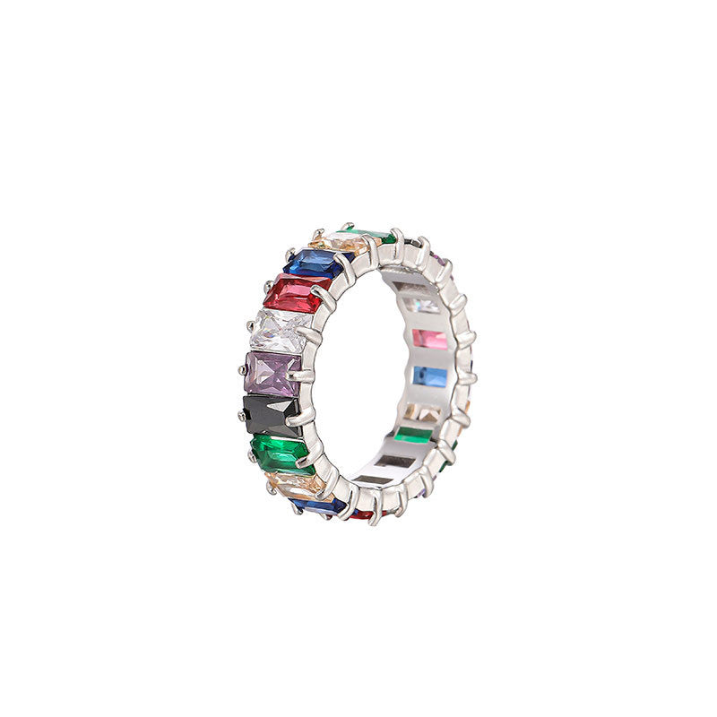 Silver colored ring