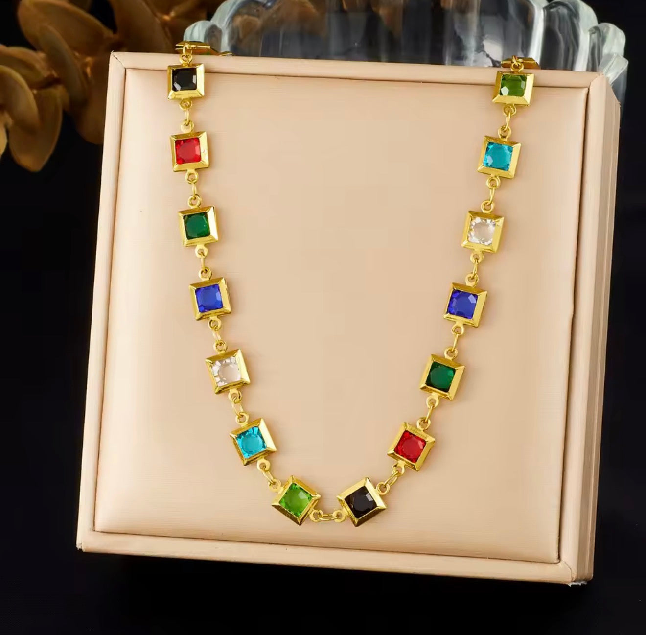 Squares Colorful Necklace