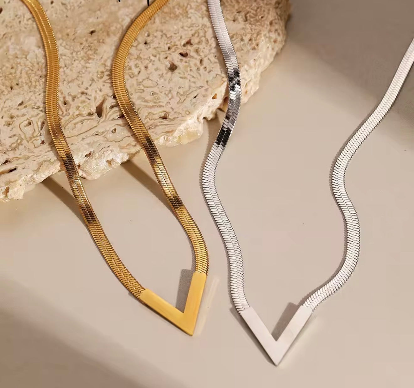 Snake V-Chain Necklace