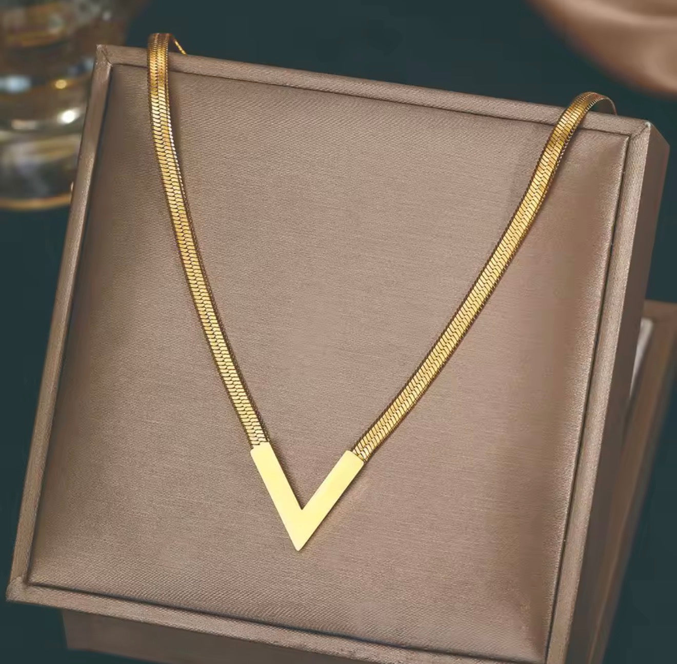 Snake V-Chain Necklace