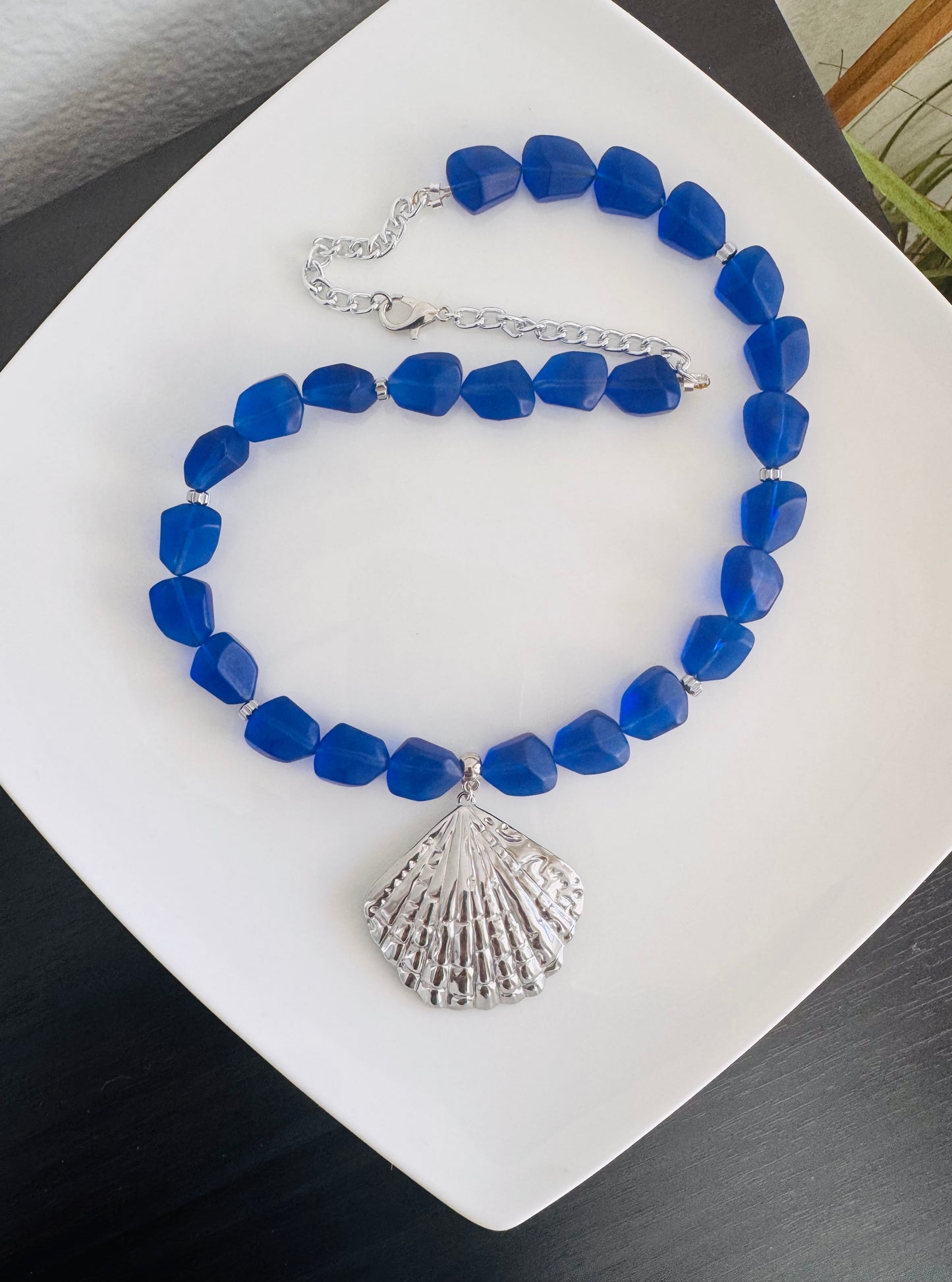 Blue Tides Shell Necklace