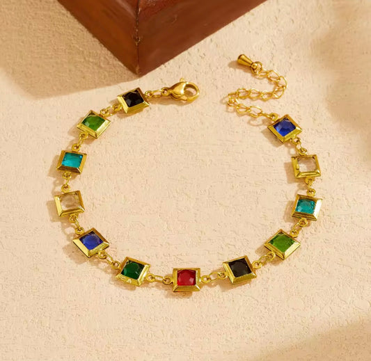 Squares colorful bracelet