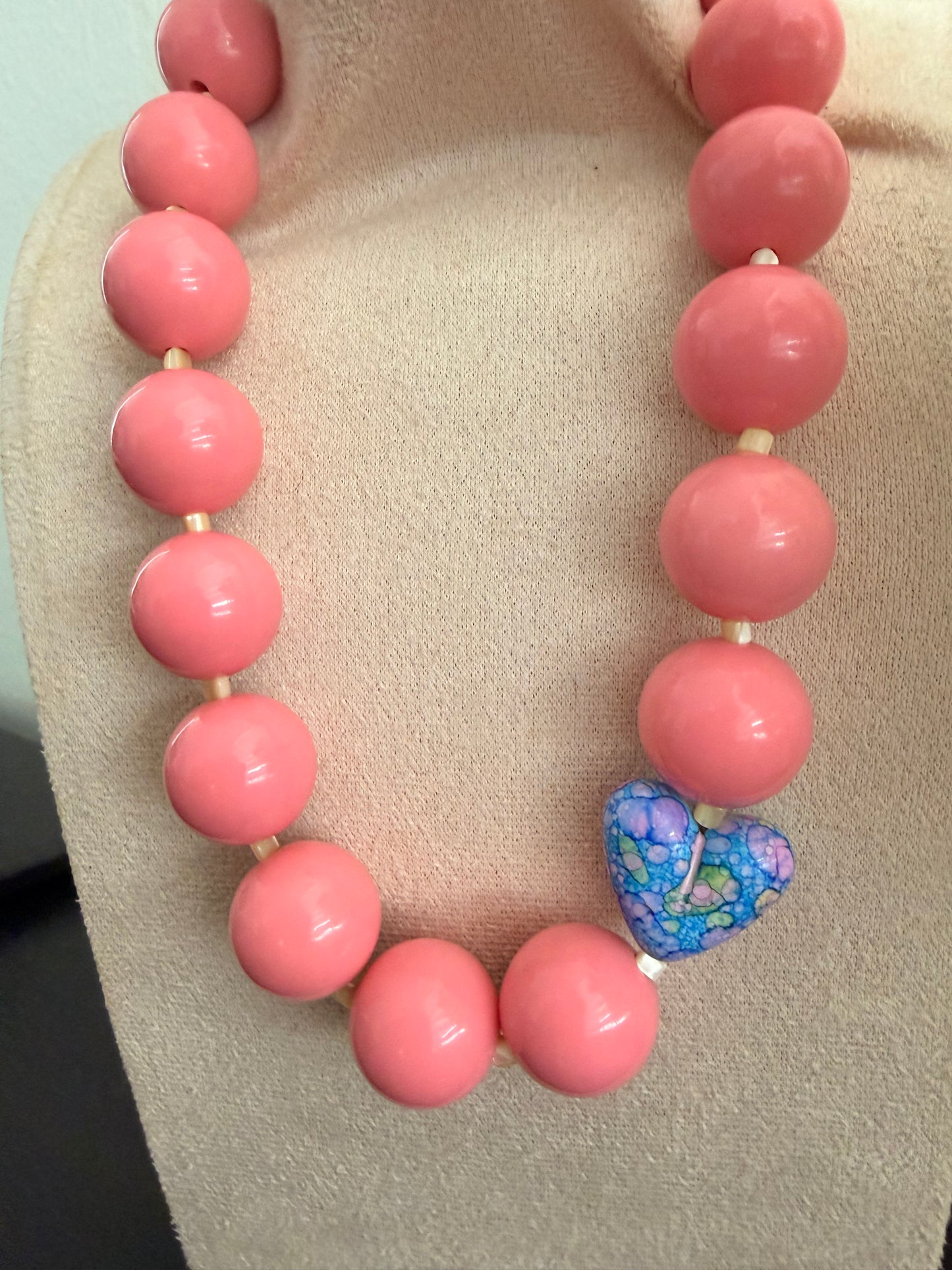 Pink bloom necklace
