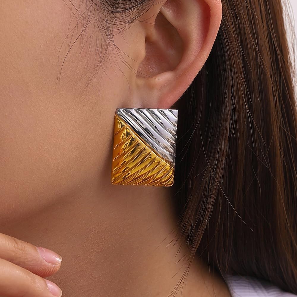 Sculpt Gold & Silver Hoops