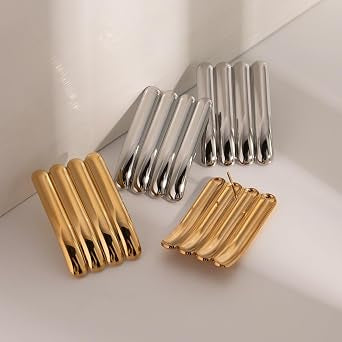 Ribbed rectangle studs