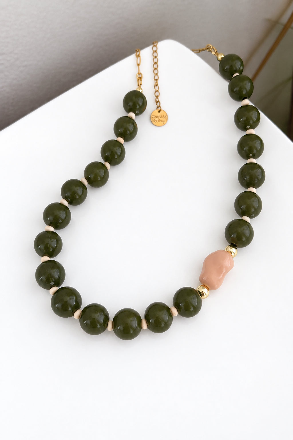 Deep green necklace