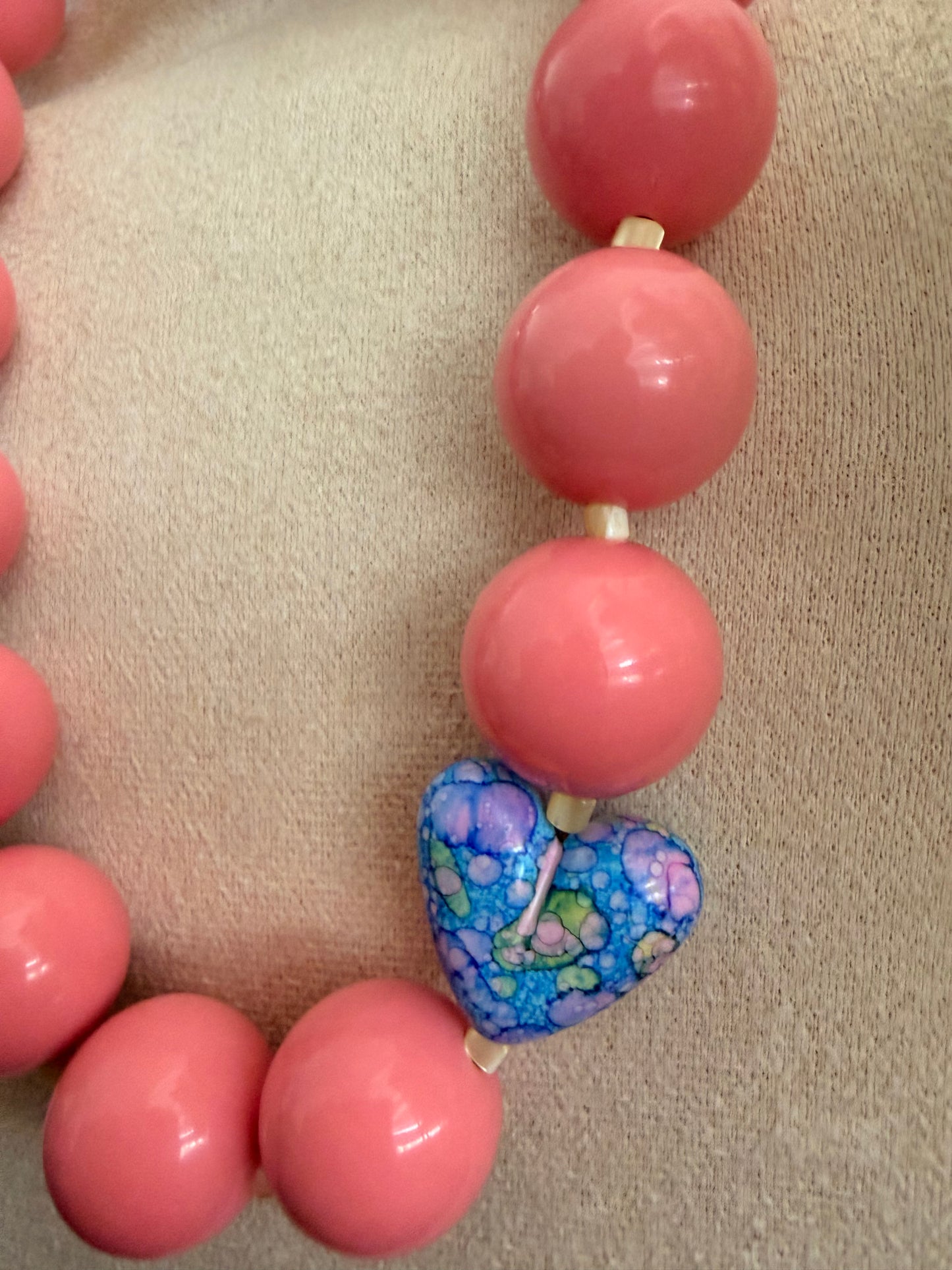 Pink bloom necklace