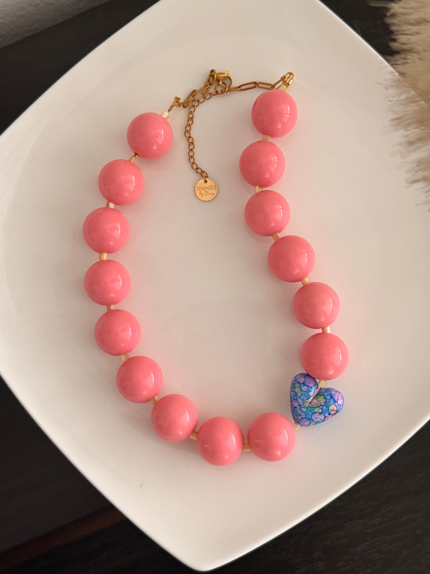 Pink bloom necklace