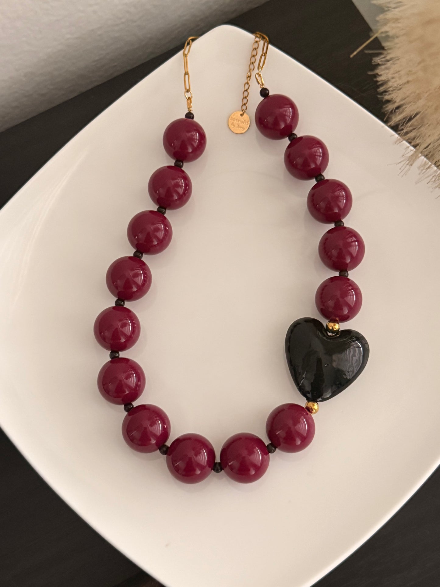 Berry heart necklace