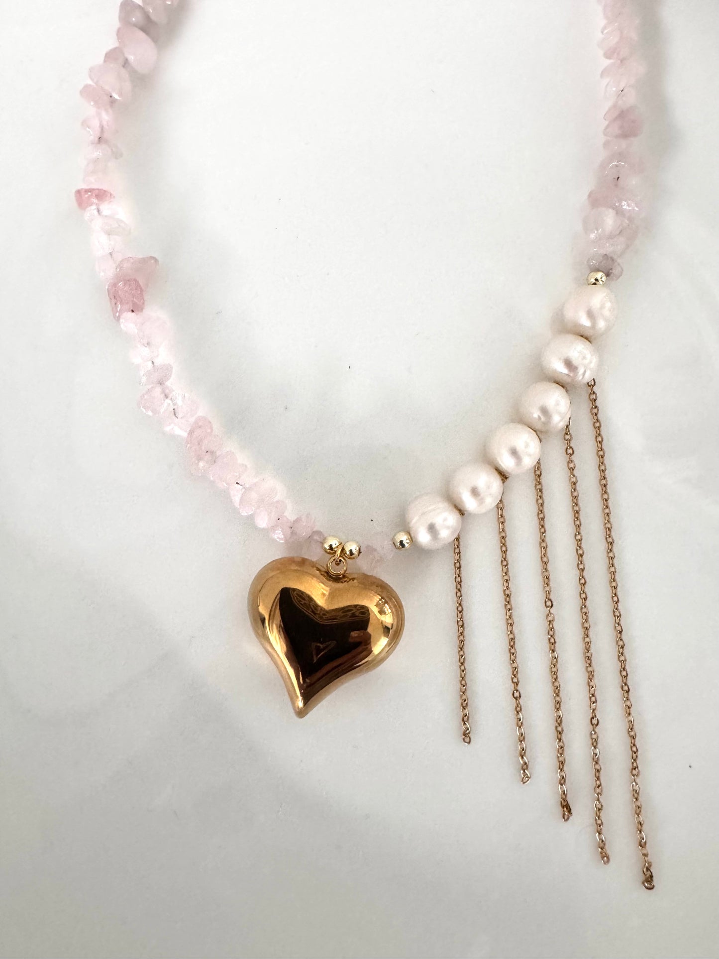Rose Glow Heart Necklace