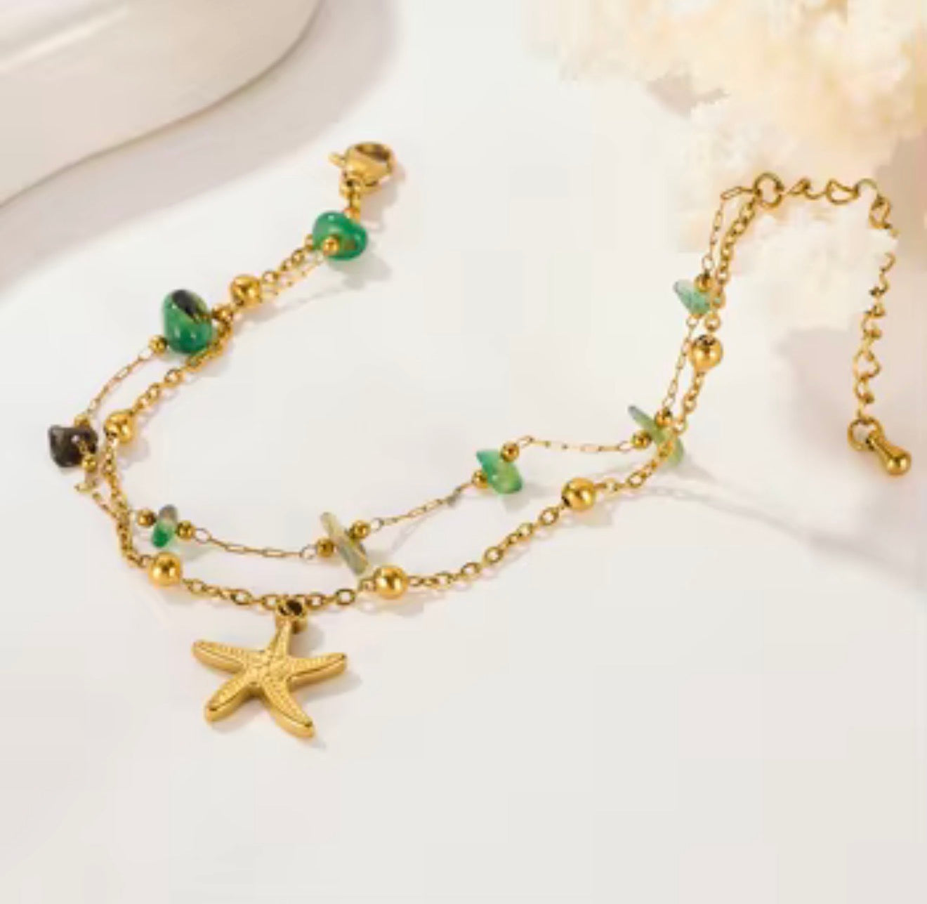 Green stones bracelet
