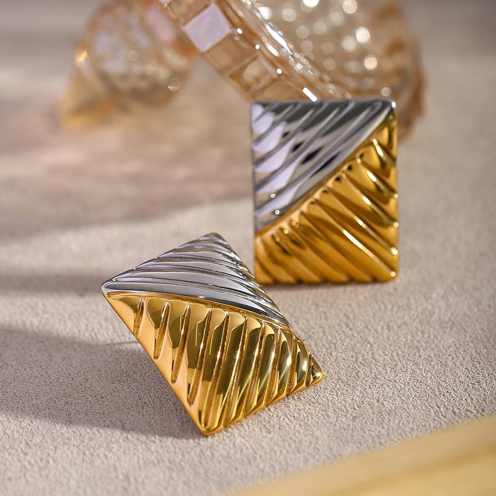 Sculpt Gold & Silver Hoops