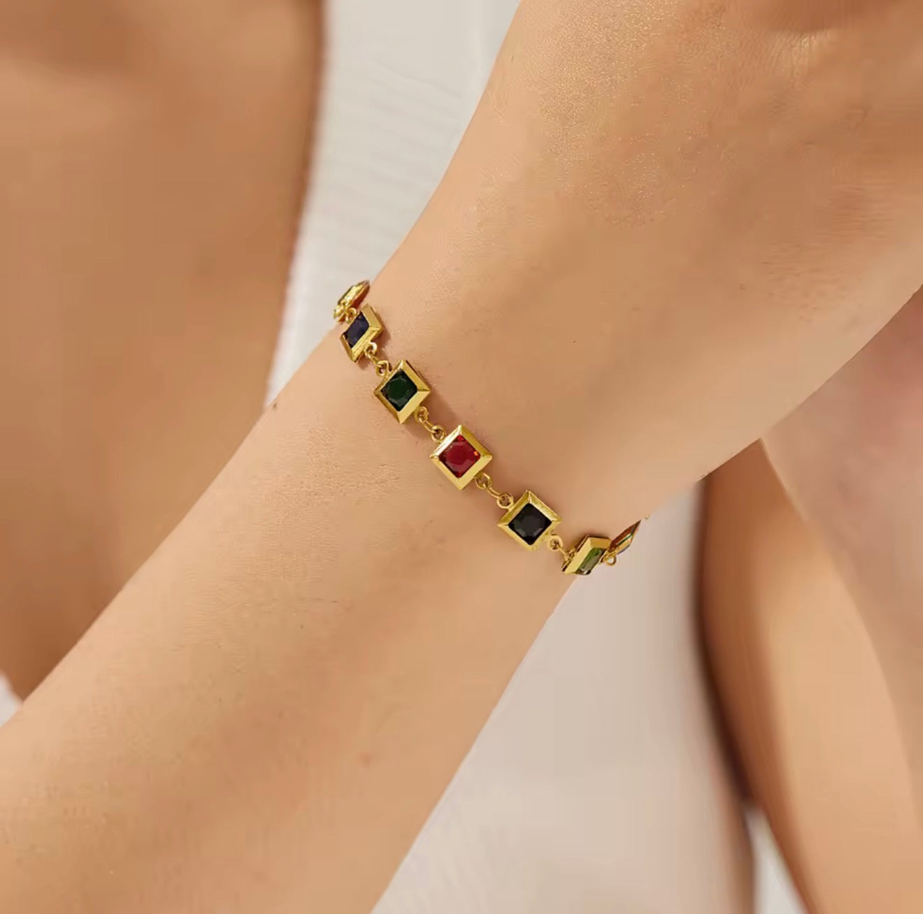Squares colorful bracelet