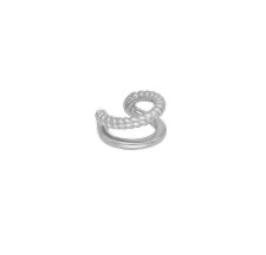 Silver Twist Ear Cuff